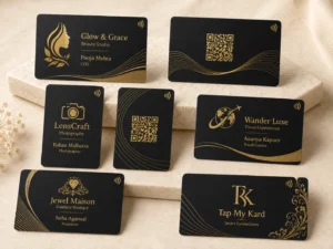 Black PVC NFC Card — Gold Print