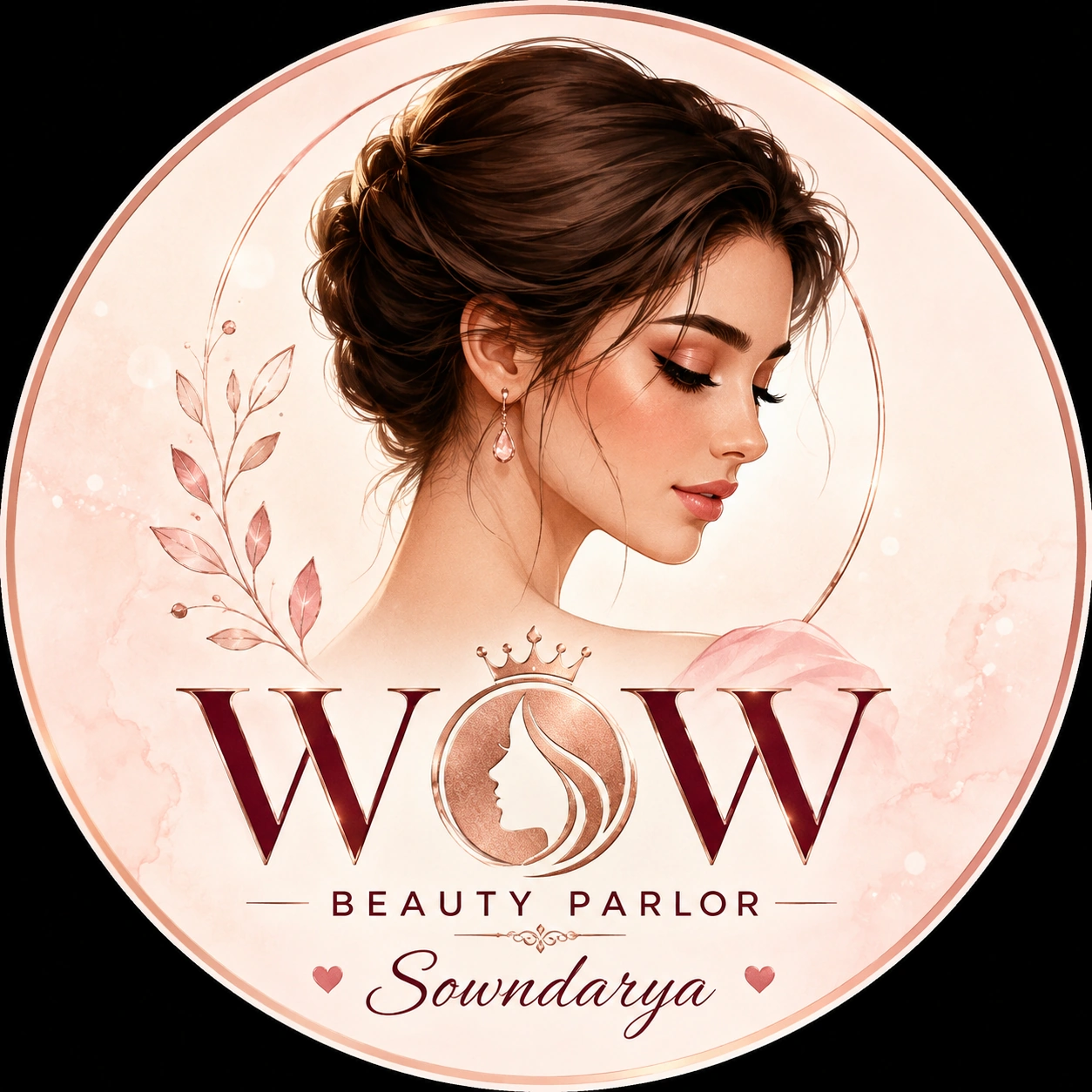 Wow Beauty Parlor Logo